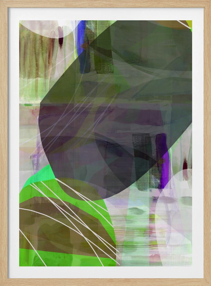 Abstracte groene vormen 1 | Poster