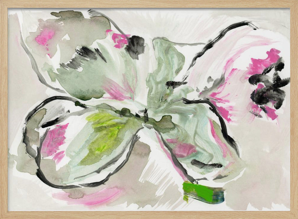 Abstract Paars Violet Roze Tinten Bloemen 2 | Poster