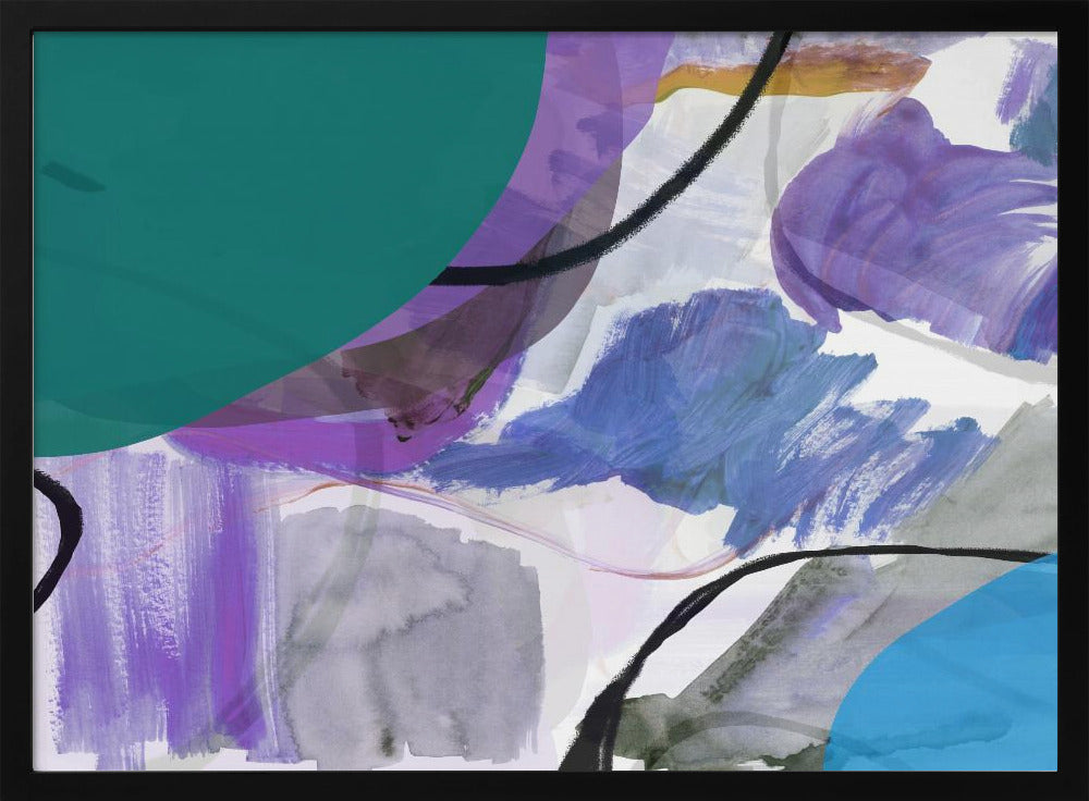 Vloeiende abstracte vormen 1 | Poster