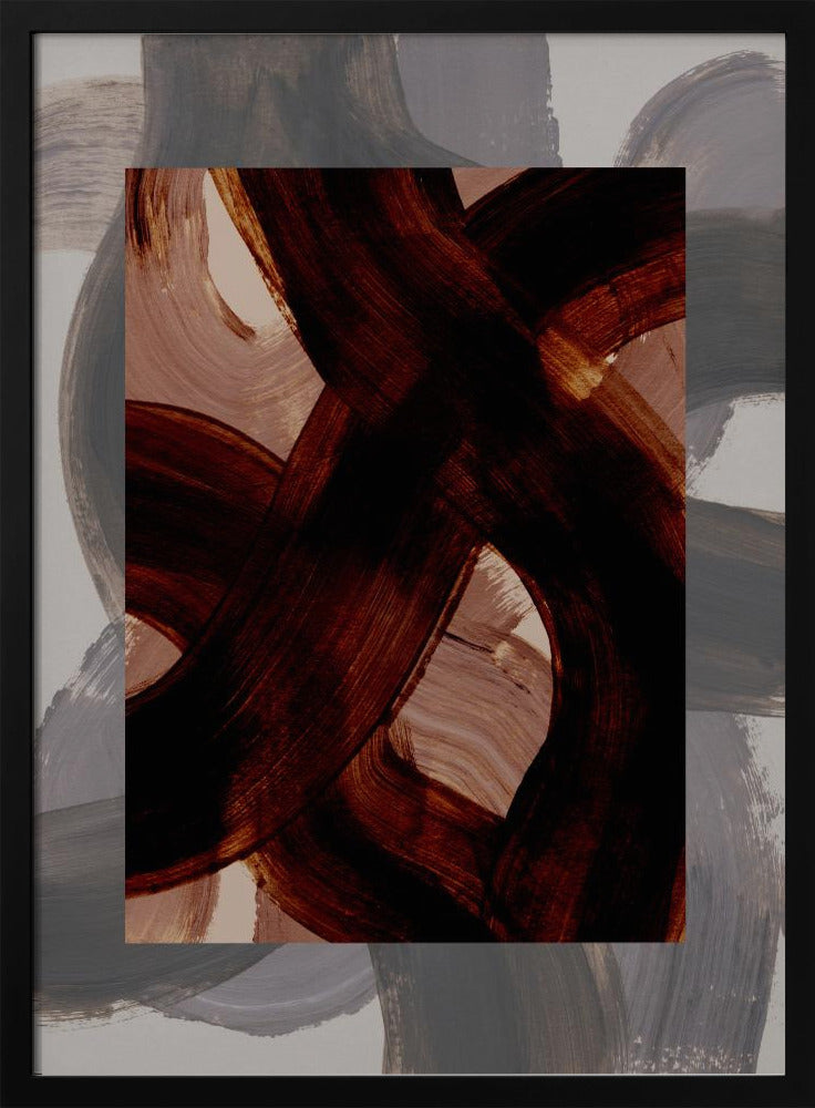 Abstracte penseelstreken 150 | Poster