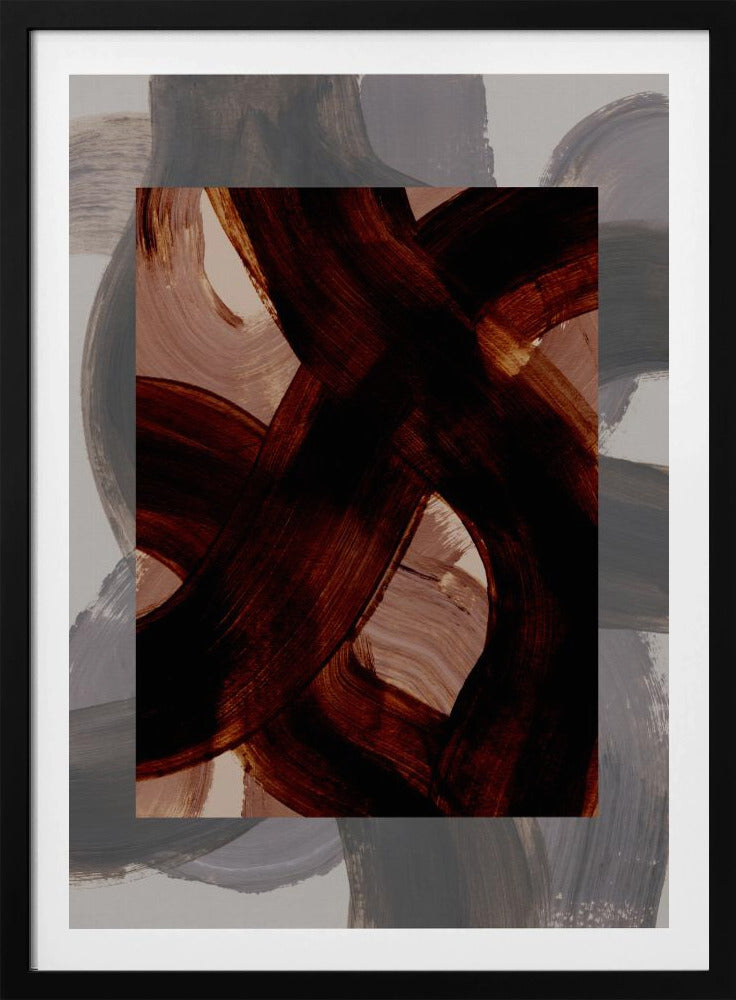Abstracte penseelstreken 150 | Poster