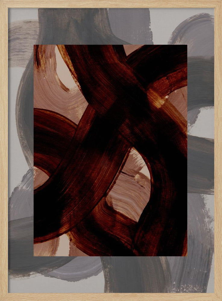 Abstracte penseelstreken 150 | Poster
