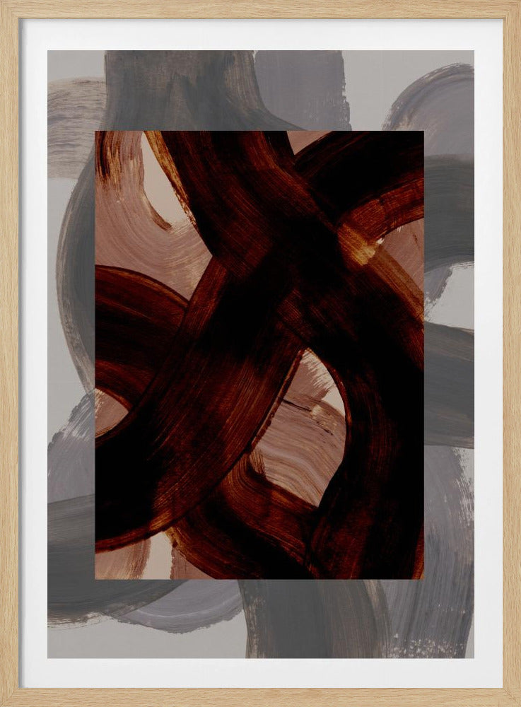 Abstracte penseelstreken 150 | Poster