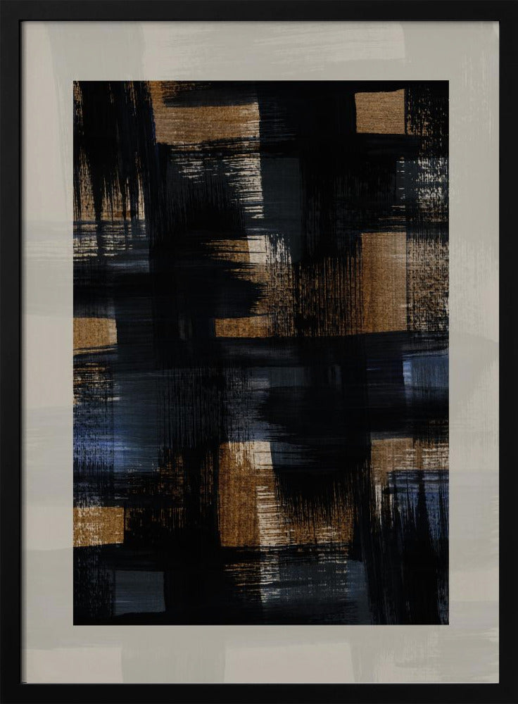 Abstracte penseelstreken 128X | Poster