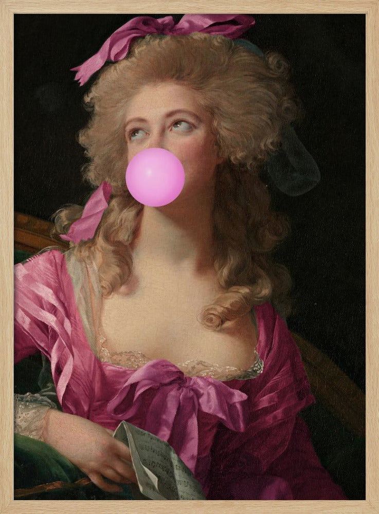 Bubblegummadame Roze exemplaar 2 | Poster