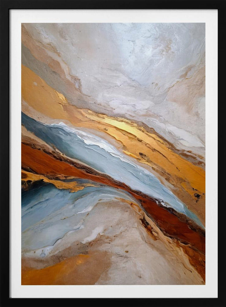 Gouden Horizon Golven | Poster