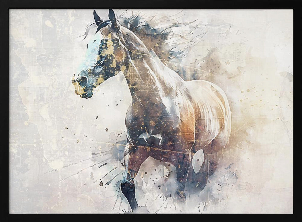 Paardendier Vintage Kunstillustratie Muurkunst 09 | Poster