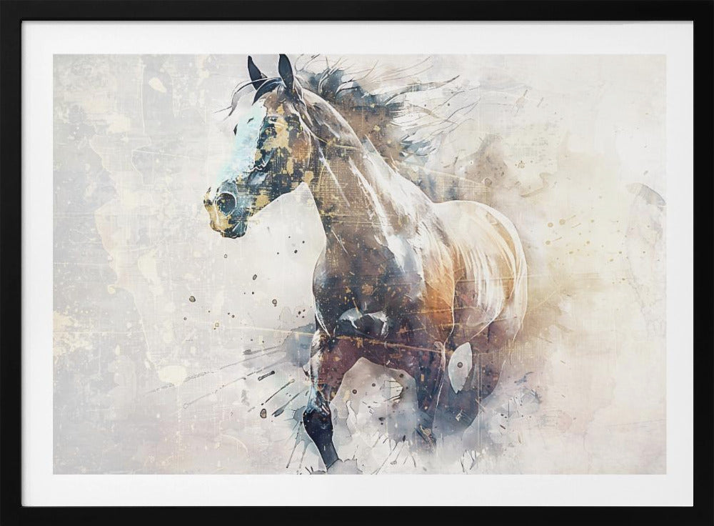 Paardendier Vintage Kunstillustratie Muurkunst 09 | Poster
