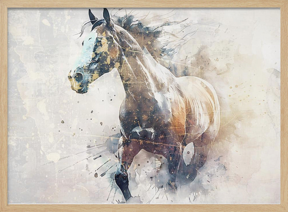 Paardendier Vintage Kunstillustratie Muurkunst 09 | Poster