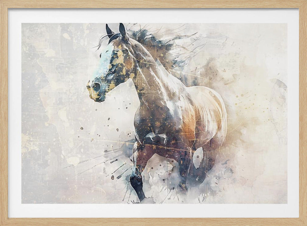 Paardendier Vintage Kunstillustratie Muurkunst 09 | Poster