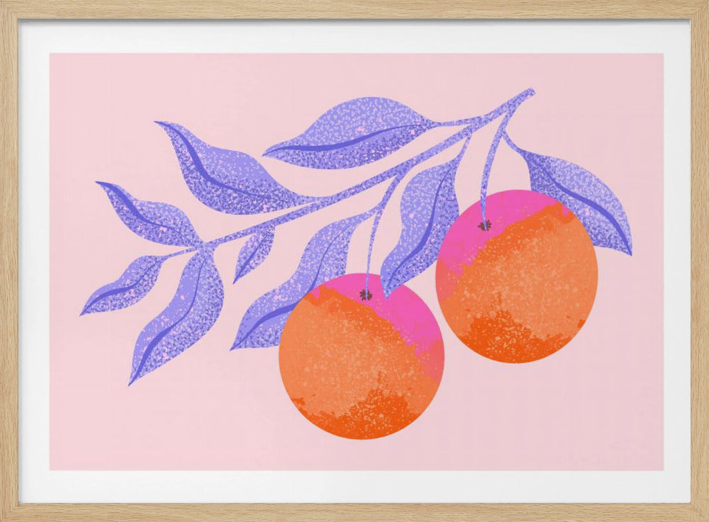 Abstracte oranje tak | Poster