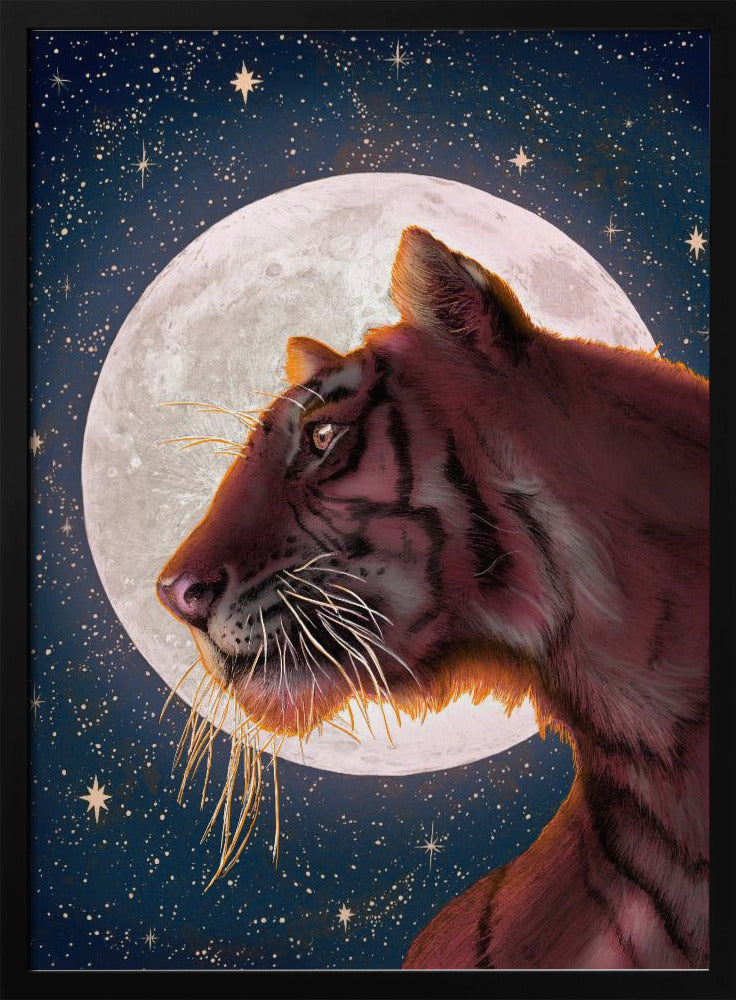 Maan en Tijger Kleur Groot | Poster