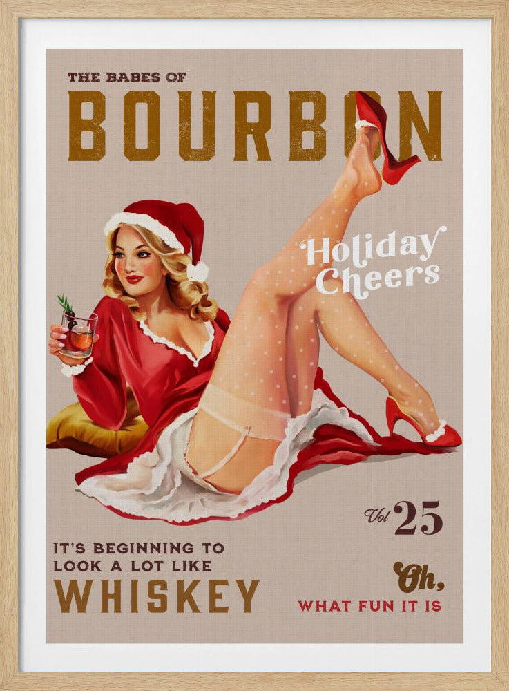 Babes of Bourbon Vol 25 Holiday Cheer Kerst Pinup | Poster