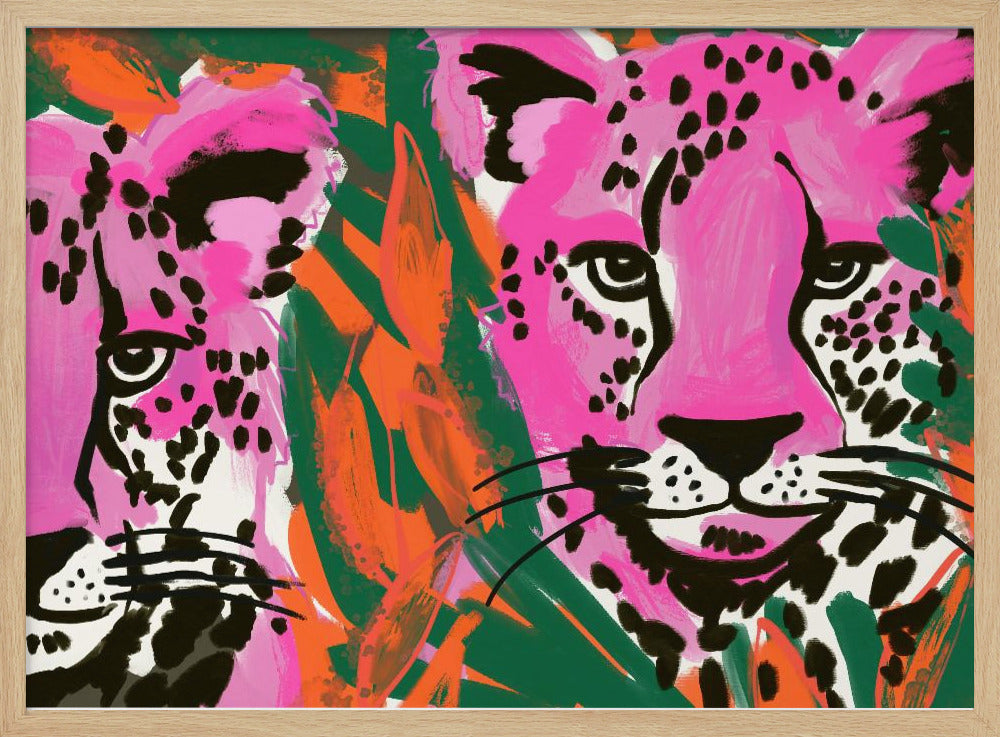 Pink Cheetah Duo | Poster