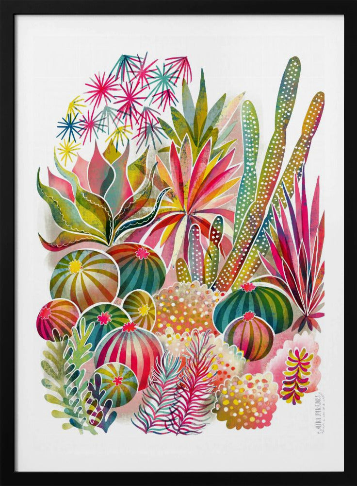 Bloeiende vetplanten- en cactustuin | Poster
