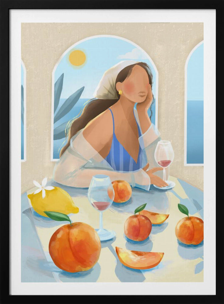 Meisje met perziken | Poster