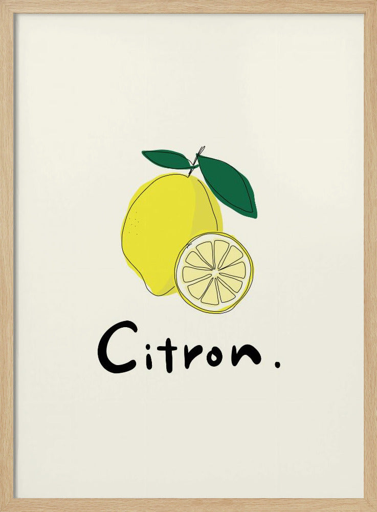 Moderne Franse fruitcollectie "Citroen / Citroen" | Poster