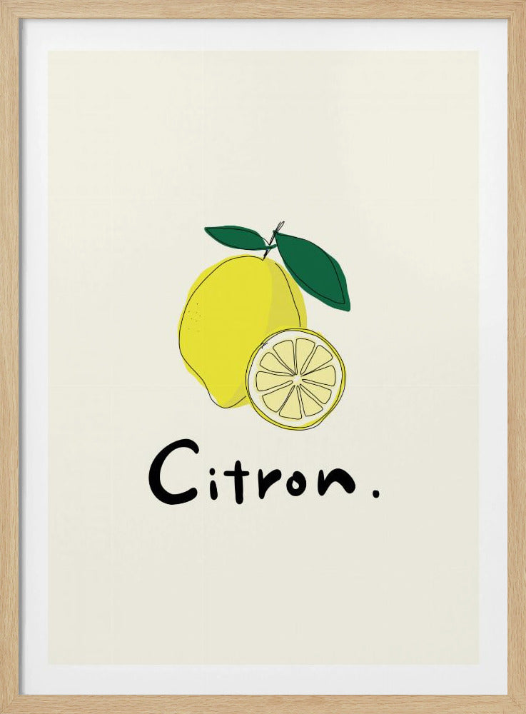 Moderne Franse fruitcollectie "Citroen / Citroen" | Poster