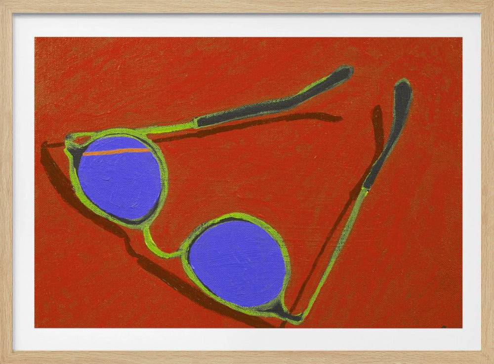 Zonnebril op rood | Poster