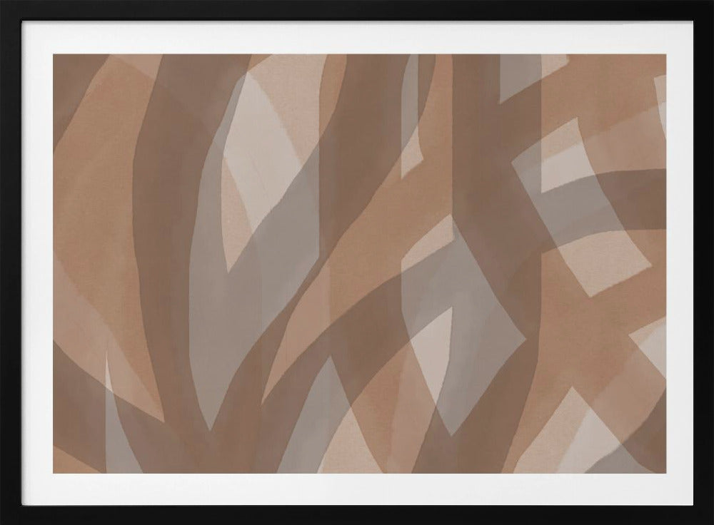 Neutrale abstracte aquarel in naakt en pastel 5 | Poster