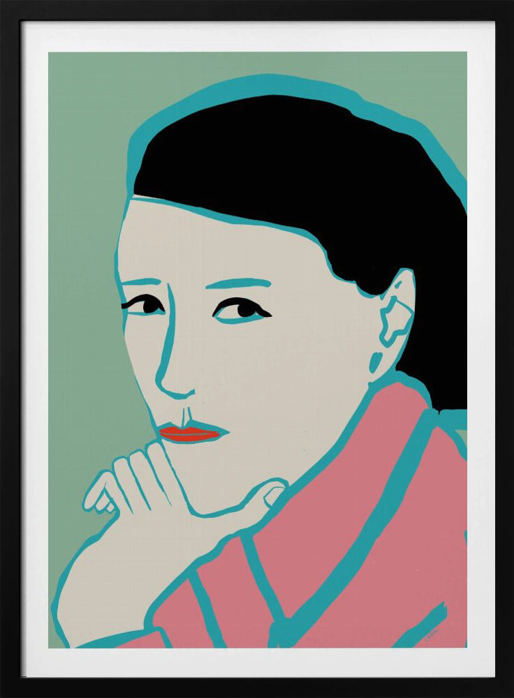 Vrouw kijkt | Poster