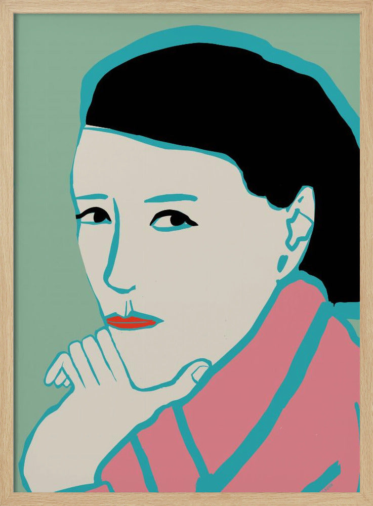 Vrouw kijkt | Poster