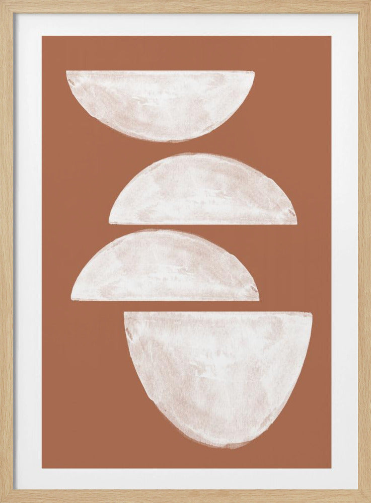 Gestapelde Helften | Poster