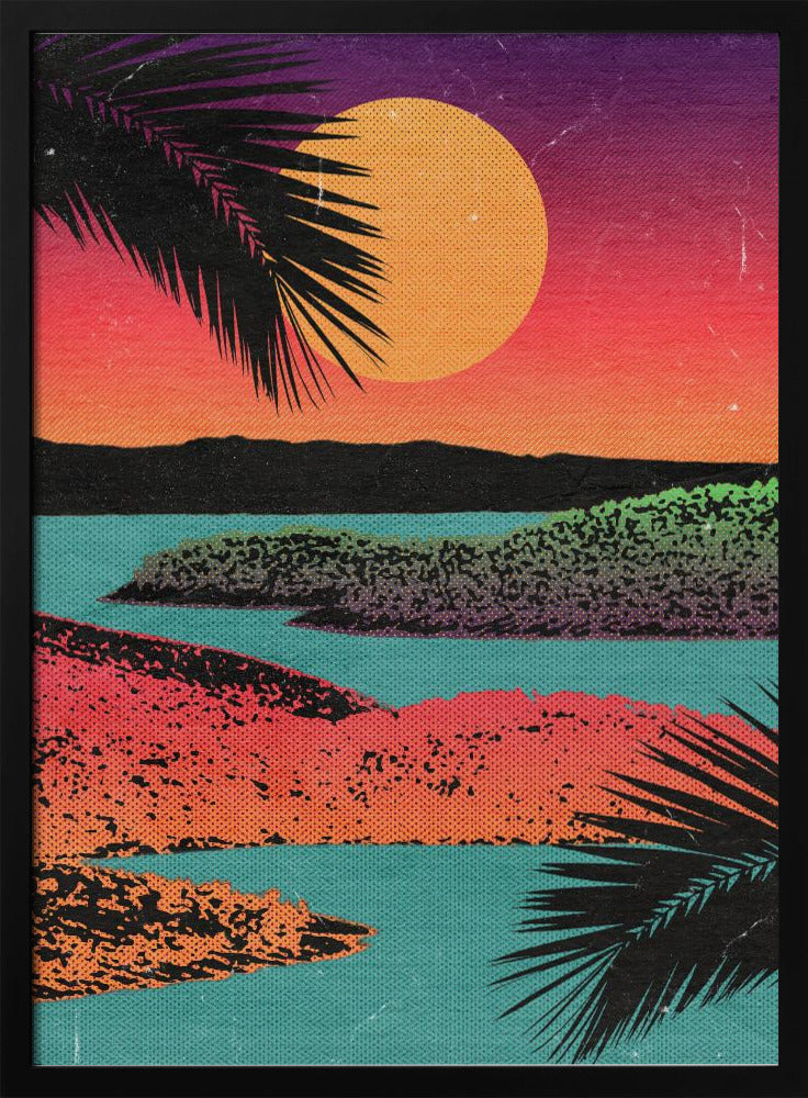 Retro Zonsondergang | Poster