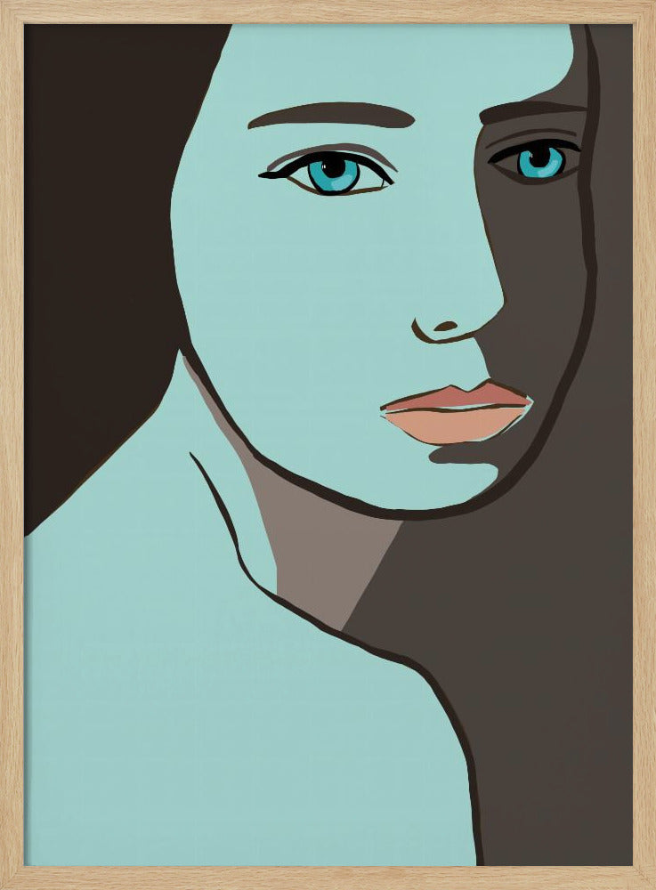 Blauwe vrouw | Poster
