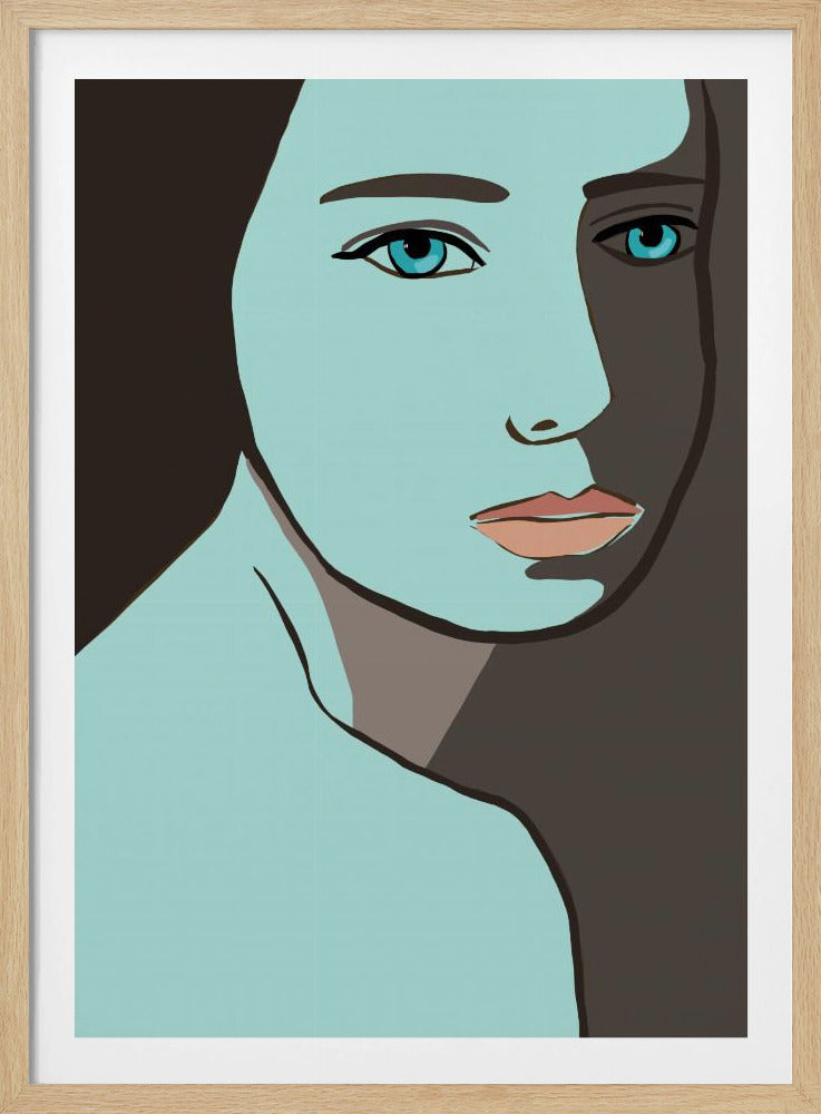 Blauwe vrouw | Poster