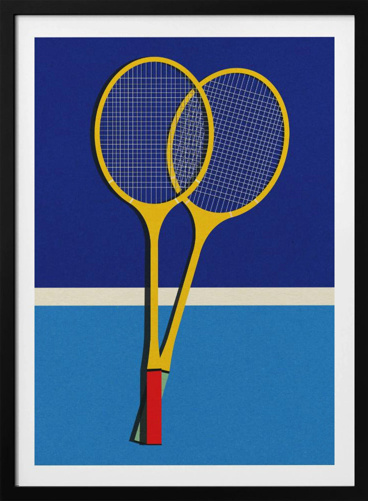 Houten badmintonrackets | Poster