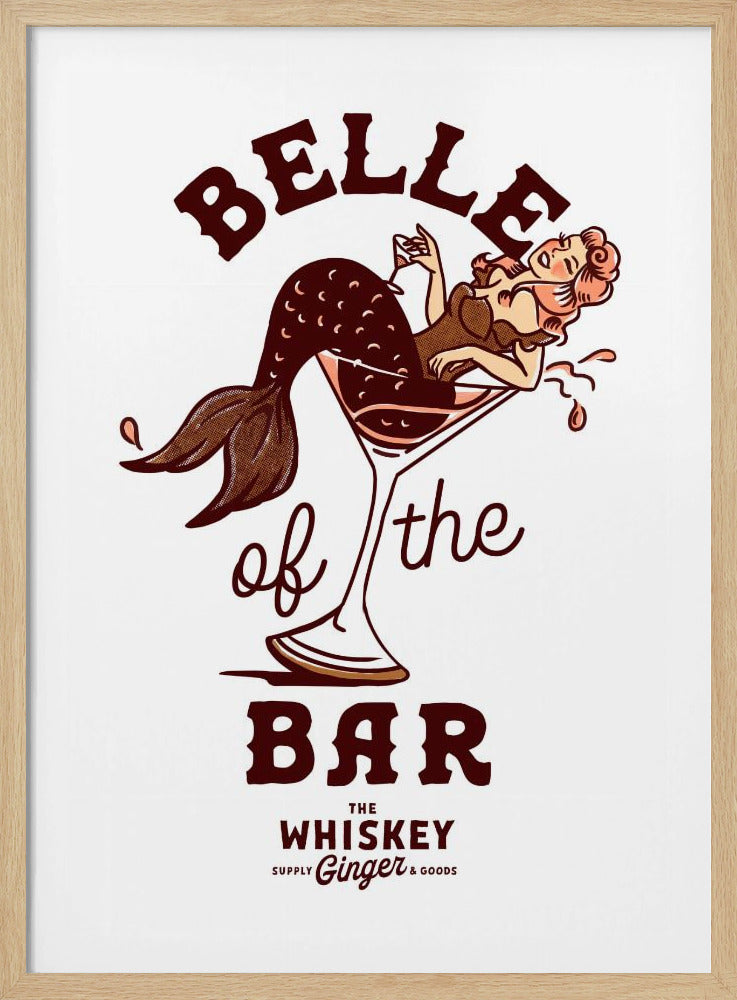 Belle of the Bar Zeemeermin Pin-up Art | Poster