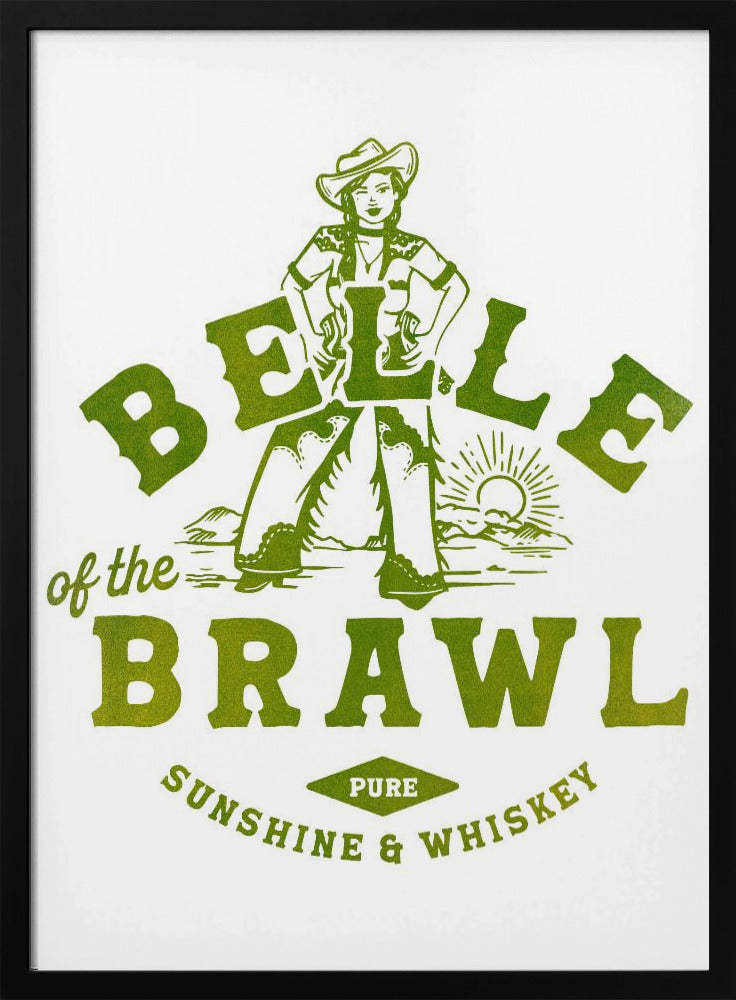 Belle of the Brawl Cowgirl Wandkunst | Poster