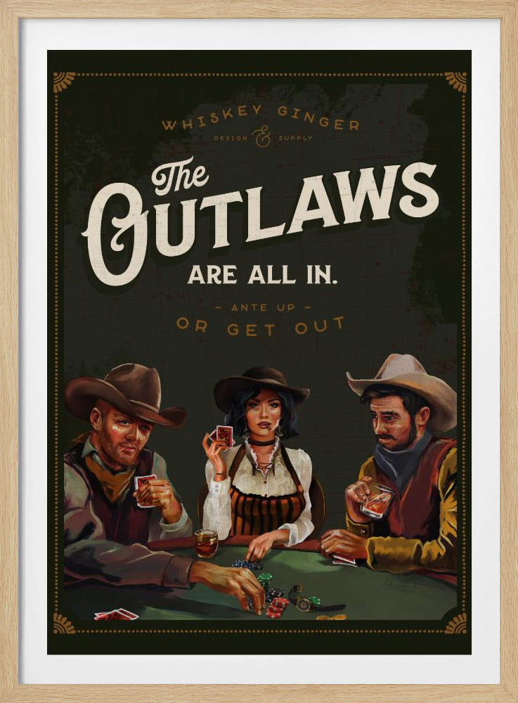 Outlaws zijn helemaal weg van coole cowboypokerkunst | Poster