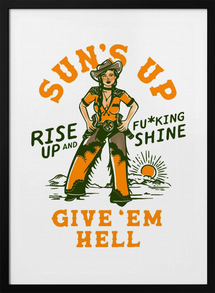 Zonsopgang, opstaan en neuken, Wild West Cowgirl | Poster
