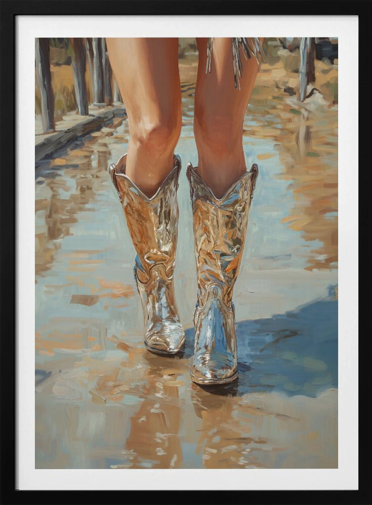 Zilveren Cowgirl | Poster