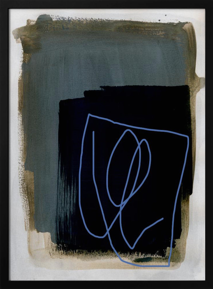 Abstracte penseelstreken 162 | Poster