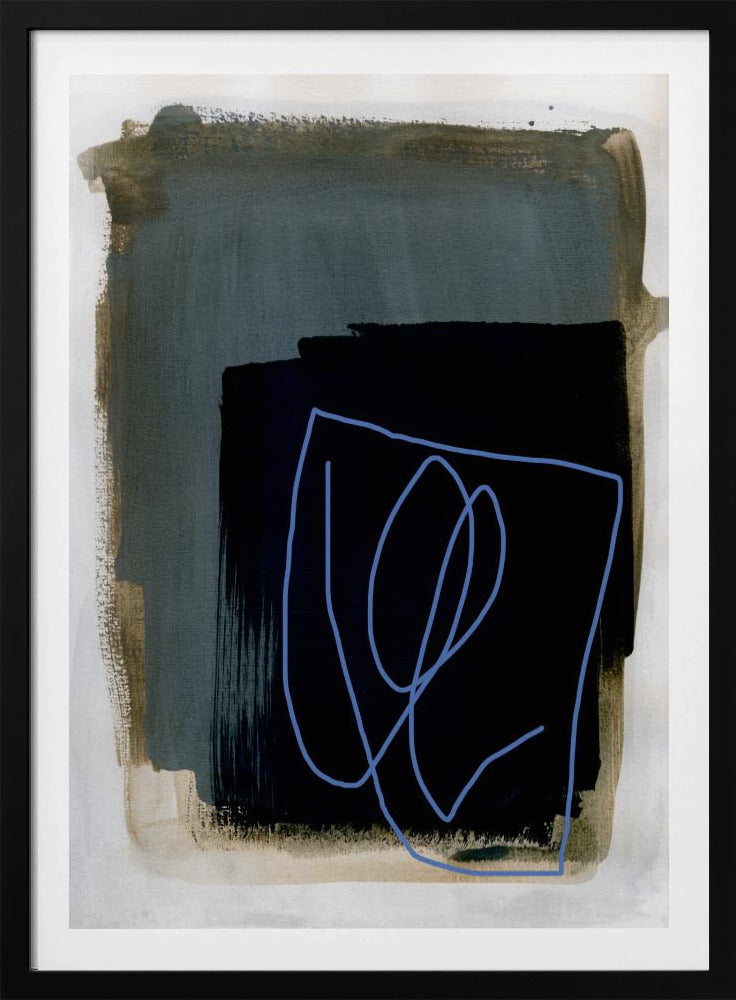 Abstracte penseelstreken 162 | Poster