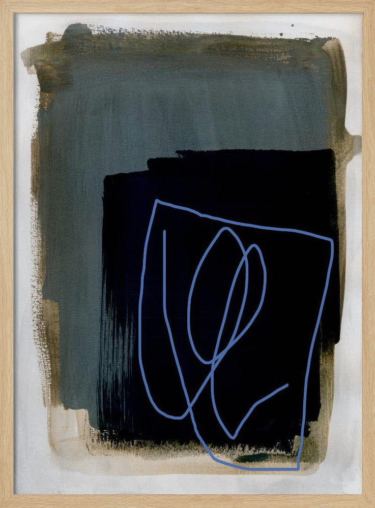 Abstracte penseelstreken 162 | Poster