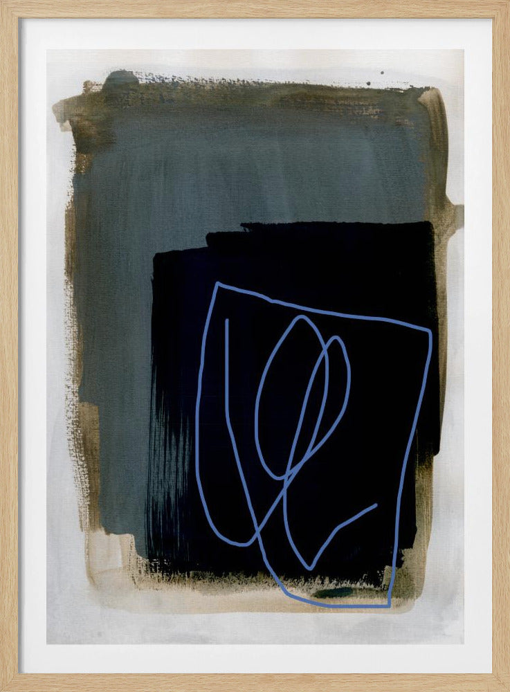 Abstracte penseelstreken 162 | Poster