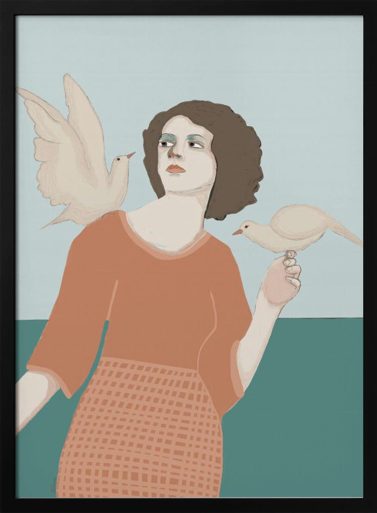 Vredesduifvrouw | Poster