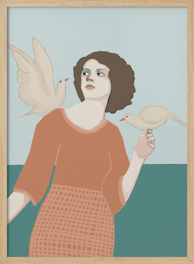 Vredesduifvrouw | Poster