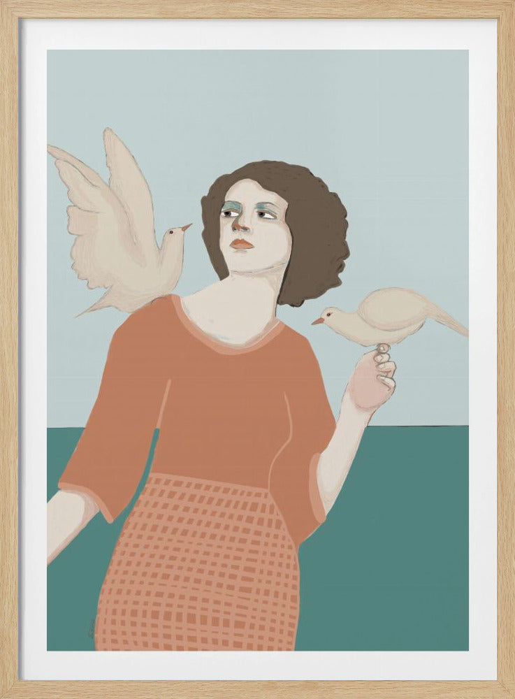Vredesduifvrouw | Poster