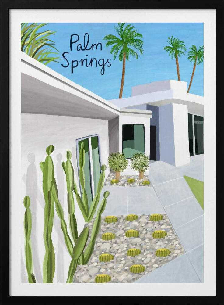 Moderne architectuur van Palm Springs door kunstenaar Carla Daly | Poster