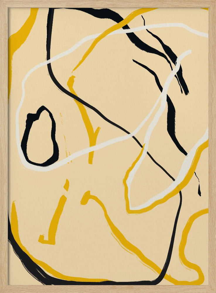 Gouden stroomlijnen | Poster