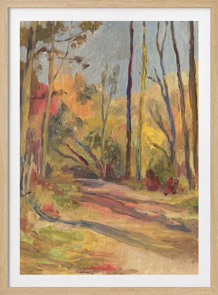 Herfstwandeling Olieverfschilderij | Poster