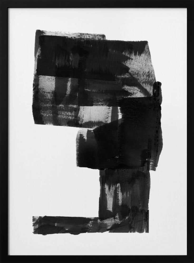 Zwart-wit abstracte compositie nr. 2 | Poster