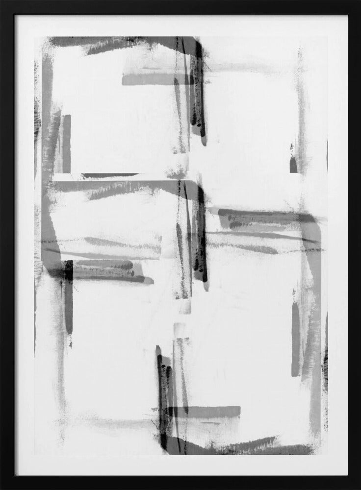 Minimaal zwart-wit abstract 2 | Poster