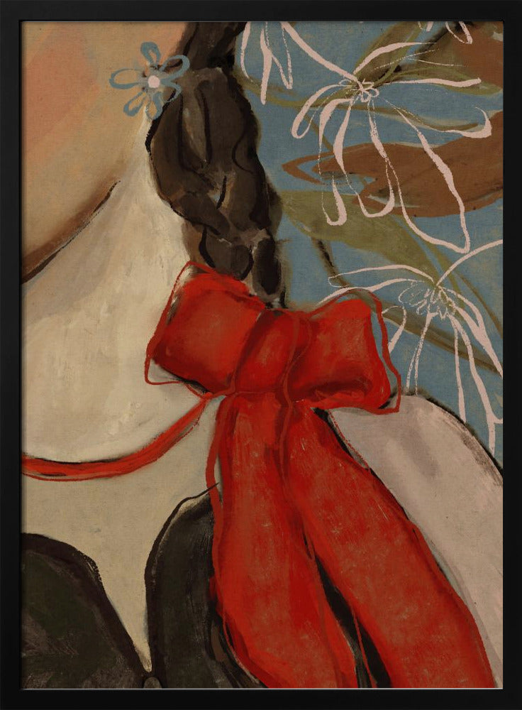 Scarlet Bow Elegance | Poster