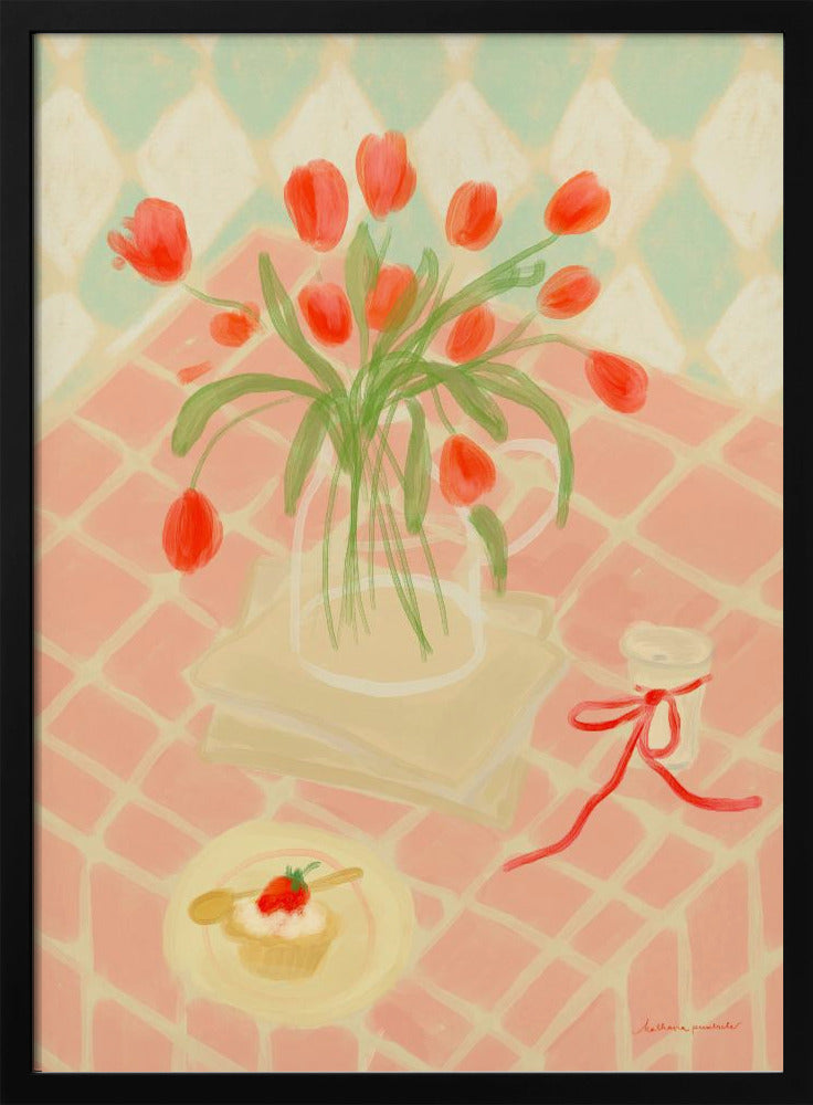 Rode Tulpen Zomerpicknick | Poster